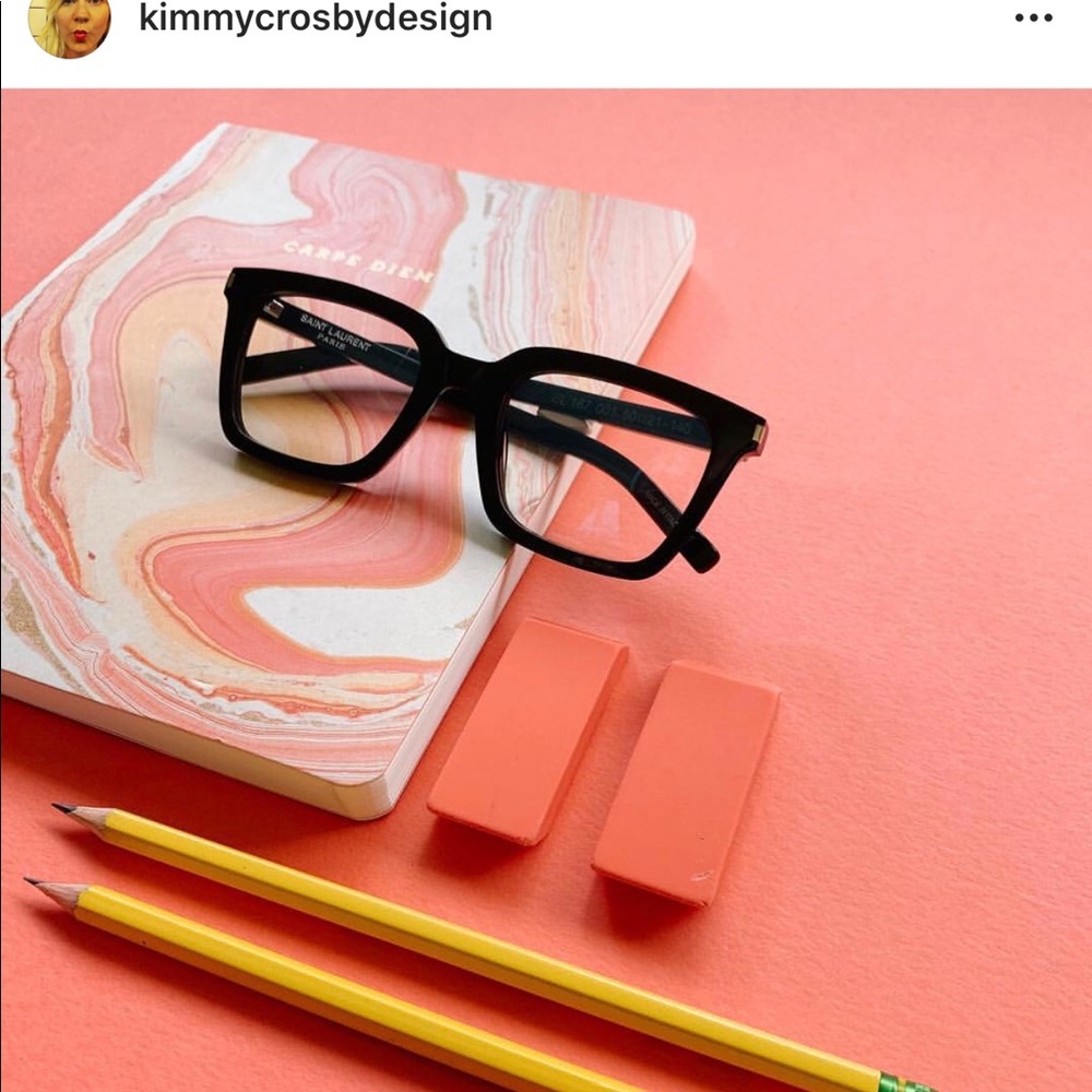 NEW Saint Laurent Paris 167 001 black eyeglasses